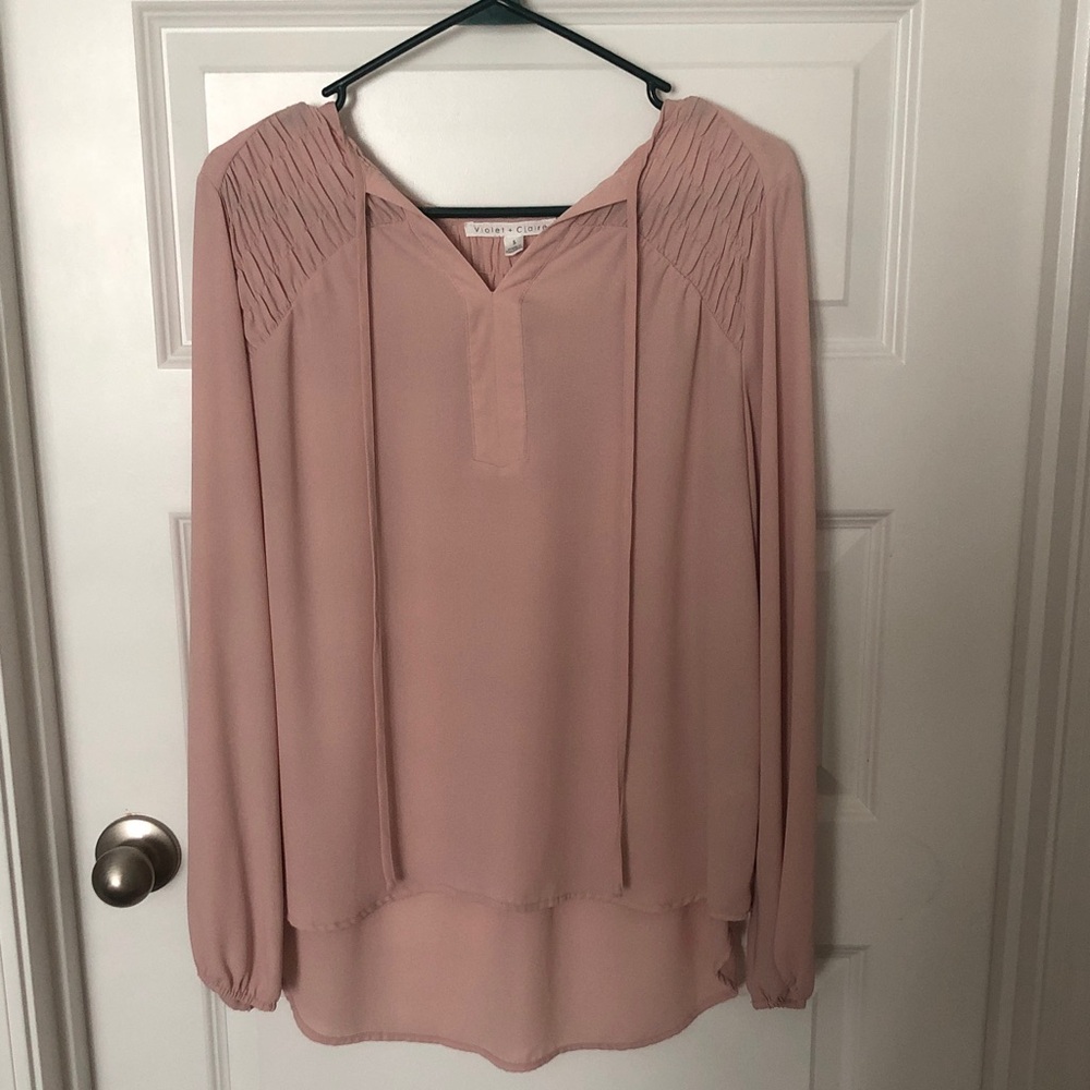 Violet & Claire Blush Pink Blouse